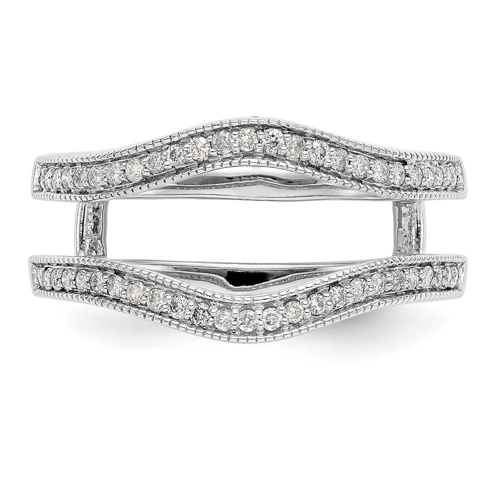 14K Weißgold Ehering mit natürlichen Diamanten 0,24 ct Gesamtgewicht