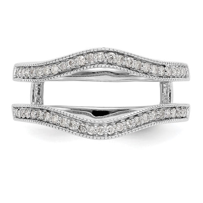 14K Weißgold Ehering mit natürlichen Diamanten 0,24 ct Gesamtgewicht