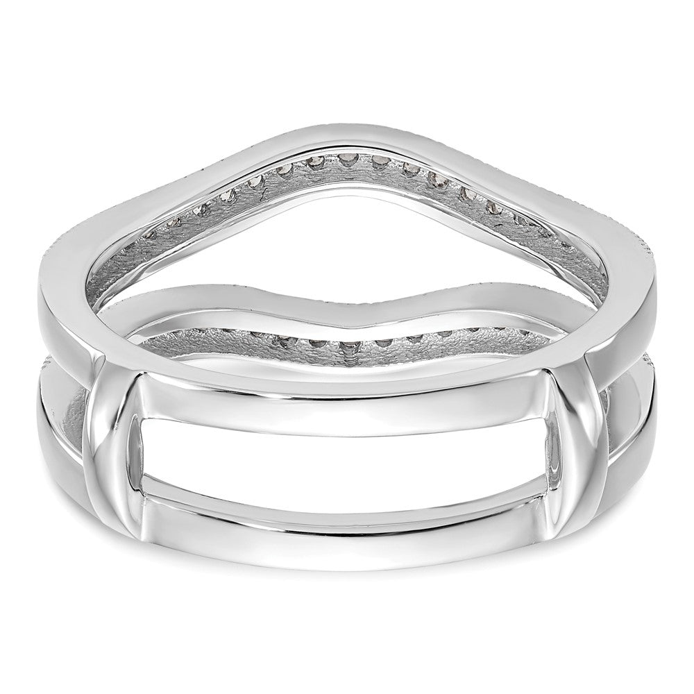 14K Weißgold Ehering mit natürlichen Diamanten 0,24 ct Gesamtgewicht