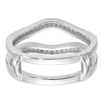 14K Weißgold Ehering mit natürlichen Diamanten 0,24 ct Gesamtgewicht