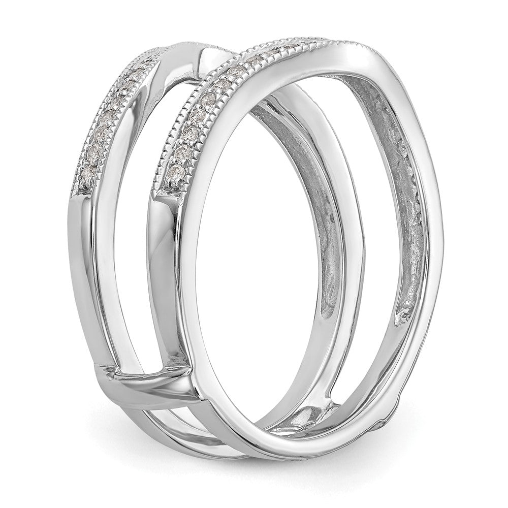 14K Weißgold Ehering mit natürlichen Diamanten 0,24 ct Gesamtgewicht