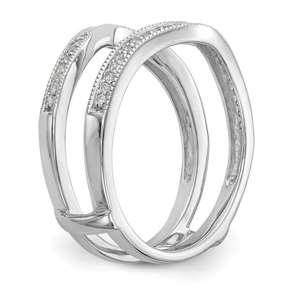 14K Weißgold Ehering mit natürlichen Diamanten 0,24 ct Gesamtgewicht