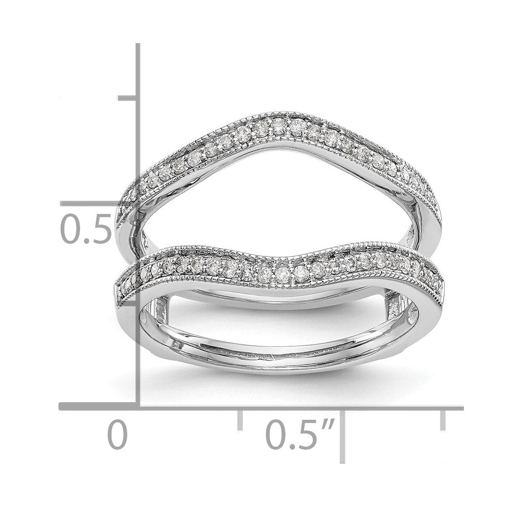 14K Weißgold Ehering mit natürlichen Diamanten 0,24 ct Gesamtgewicht