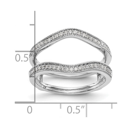 14K Weißgold Ehering mit natürlichen Diamanten 0,24 ct Gesamtgewicht