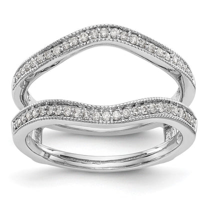 14K Weißgold Ehering mit natürlichen Diamanten 0,24 ct Gesamtgewicht