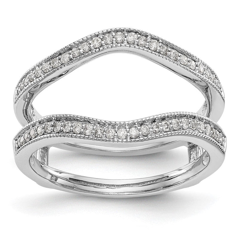 14K Weißgold Ehering mit natürlichen Diamanten