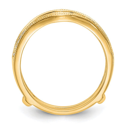 14K Gelbgold Ring mit echten Diamanten als Ringschutz