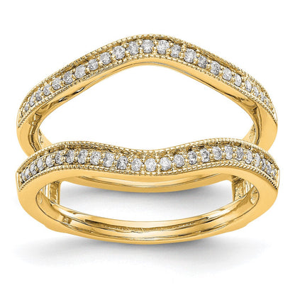 14K Gelbgold Ring mit echten Diamanten als Ringschutz