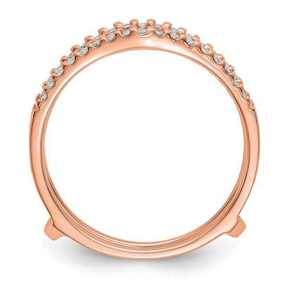 14K Roségold Diamant-Schutzring mit echten Diamanten