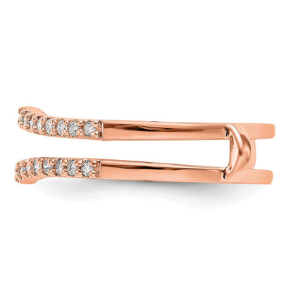 14K Roségold Diamant-Schutzring mit echten Diamanten