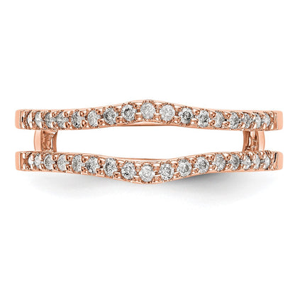 14K Roségold Diamant-Schutzring mit echten Diamanten