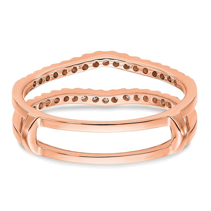 14K Roségold Diamant-Schutzring mit echten Diamanten