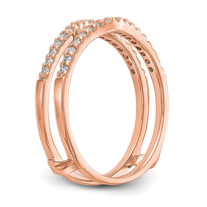 14K Roségold Diamant-Schutzring mit echten Diamanten