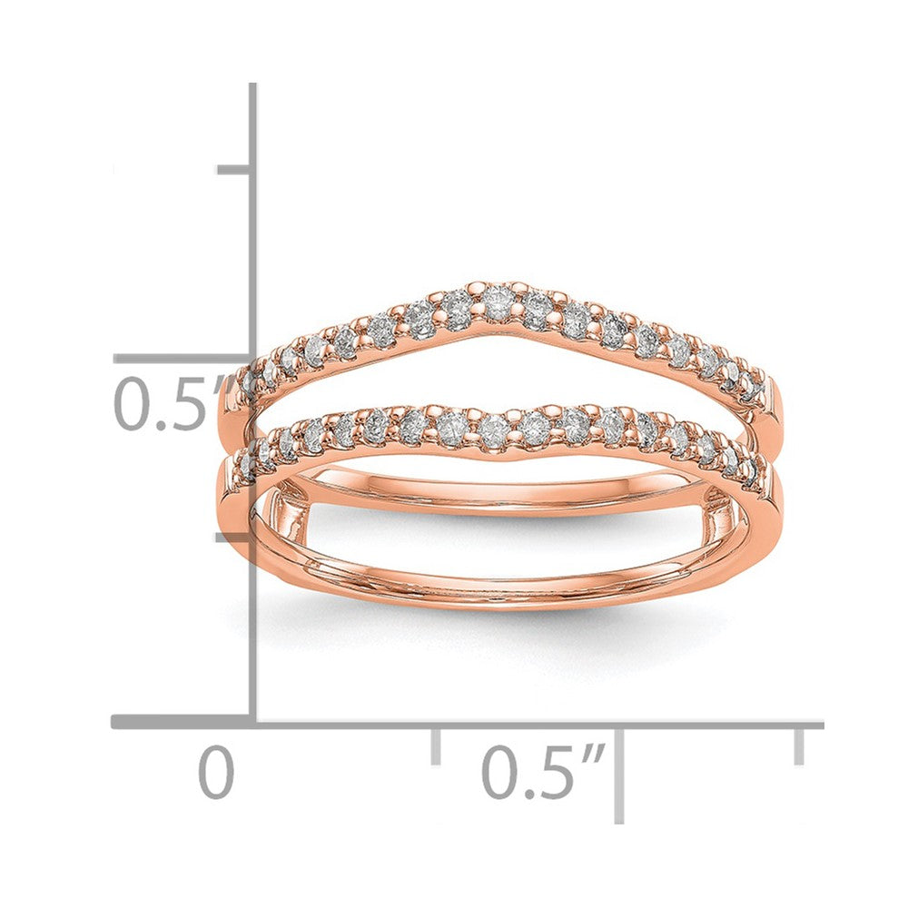 14K Roségold Diamant-Schutzring mit echten Diamanten