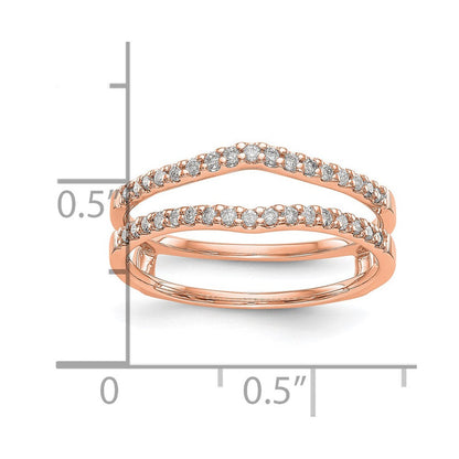 14K Roségold Diamant-Schutzring mit echten Diamanten