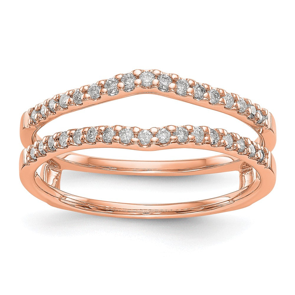14K Roségold Ring-Schutzring mit 0,25 ct. im Labor gezüchteten Diamanten VS/SI+ G+