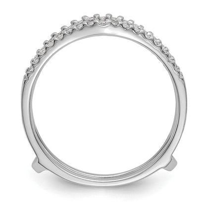 14K Weißgold Ring-Guard mit 0,25 ct. Laborgezüchtetem Diamant VS/SI+ G+