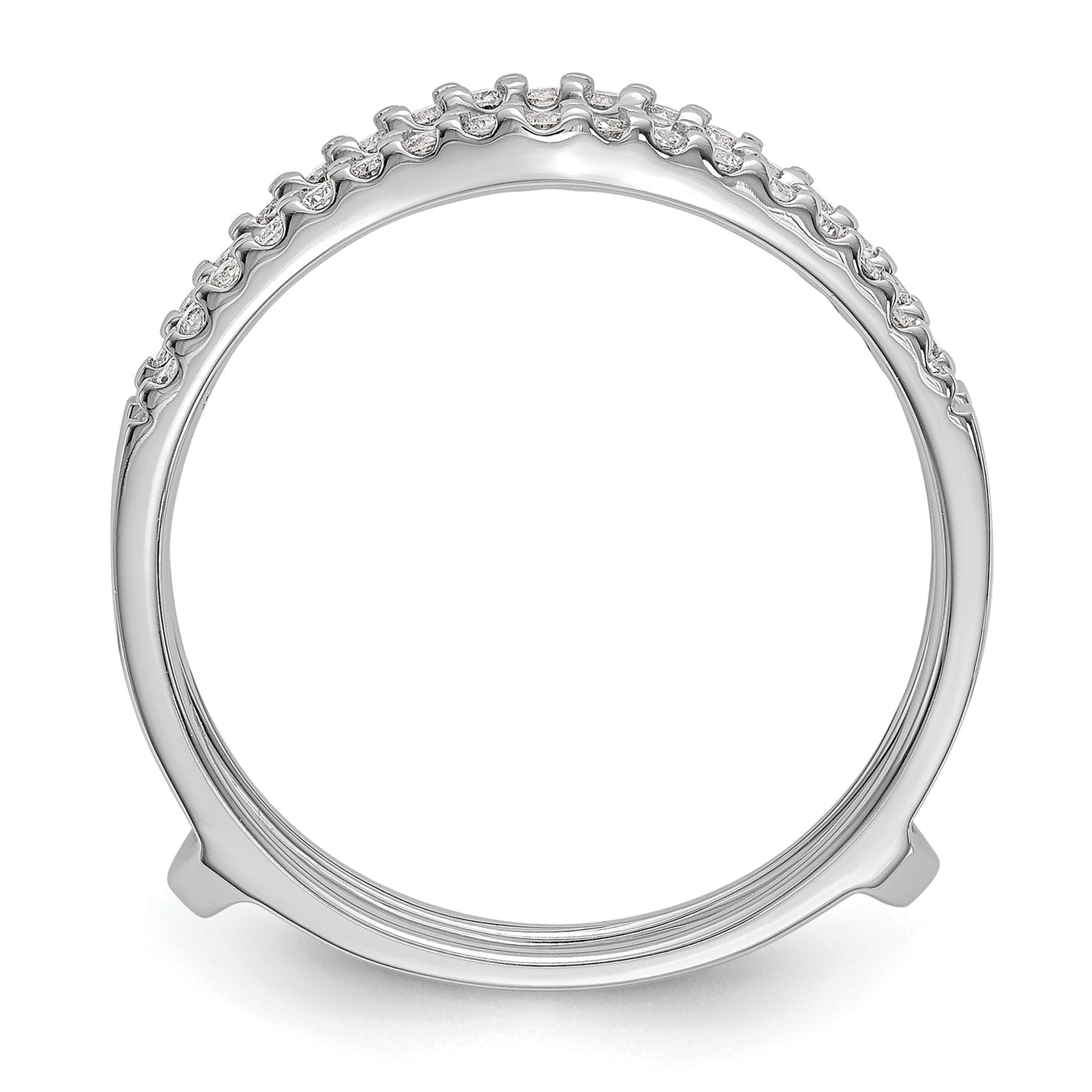 14K Weißgold Diamant-Ehering