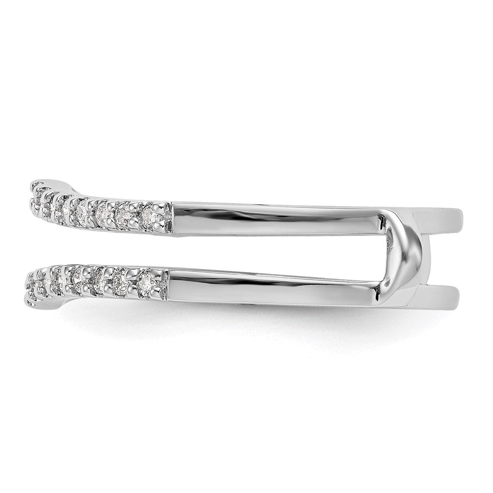 14K Weißgold Ring-Guard mit 0,25 ct. Laborgezüchtetem Diamant VS/SI+ G+