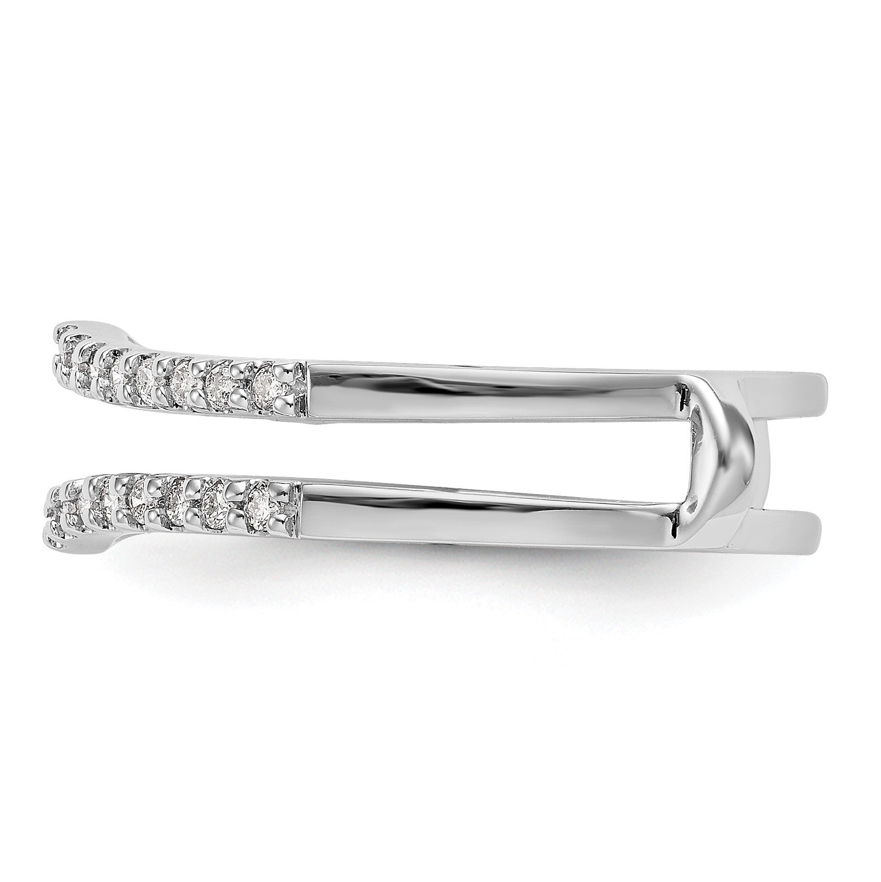 14K Weißgold Diamant-Ehering
