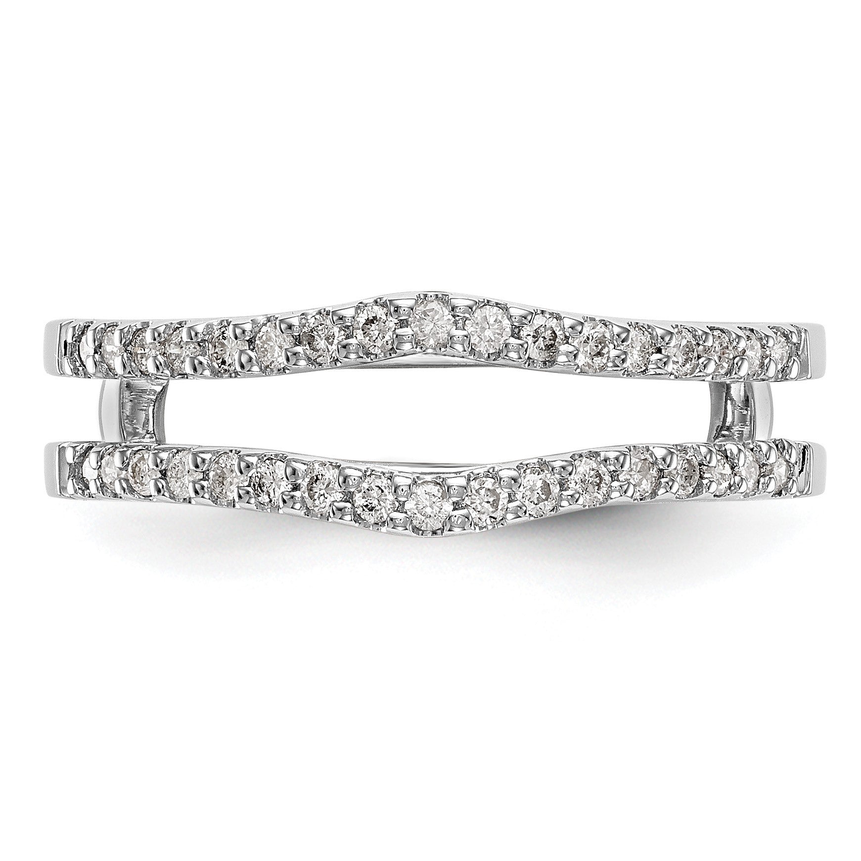 14K Weißgold Diamant-Ehering