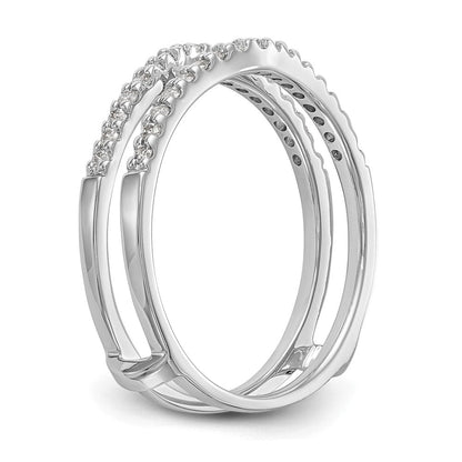 14K Weißgold Ring-Guard mit 0,25 ct. Laborgezüchtetem Diamant VS/SI+ G+