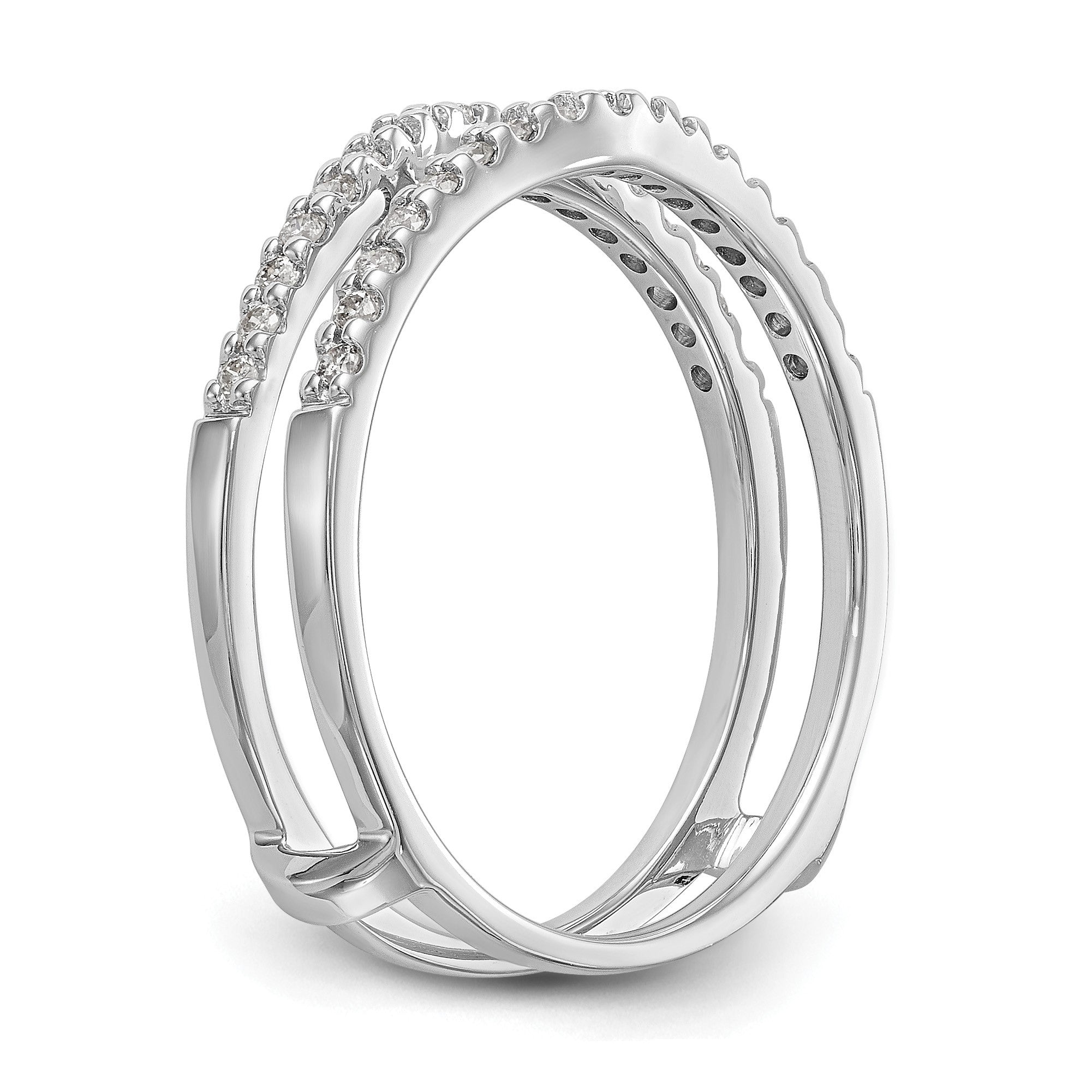14K Weißgold Diamant-Ehering