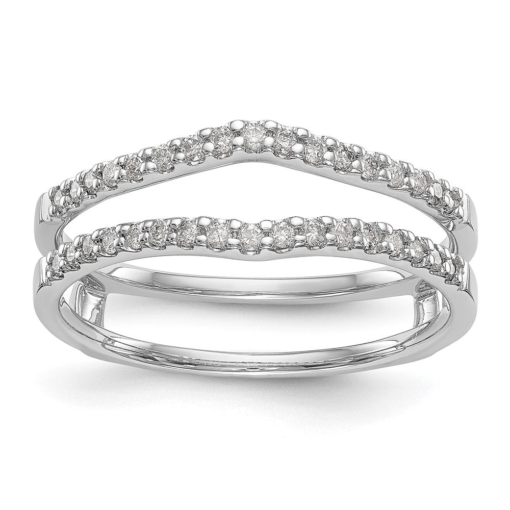 14K Weißgold Ring-Guard mit 0,25 ct. Laborgezüchtetem Diamant VS/SI+ G+
