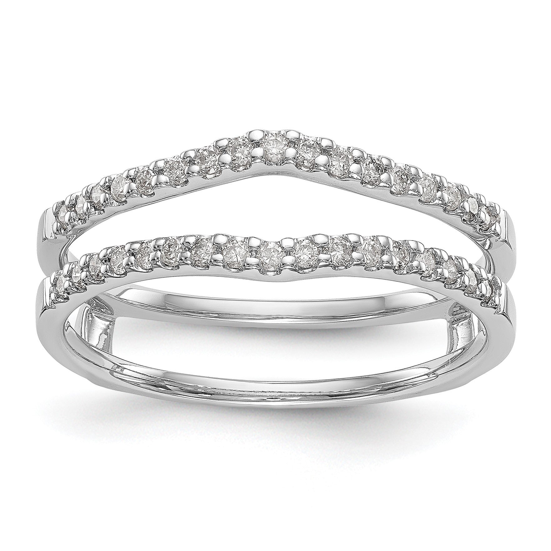 14K Weißgold Diamant-Ehering