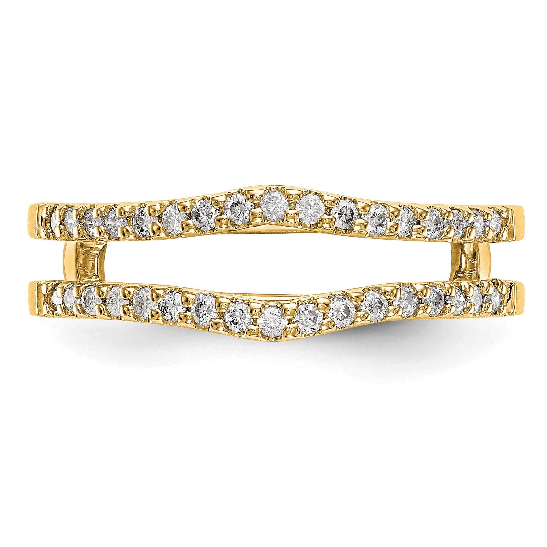 14K Gelbgold Ring-Guard mit 0,25 ct. im Labor gezüchteten Diamanten VS/SI+ G+