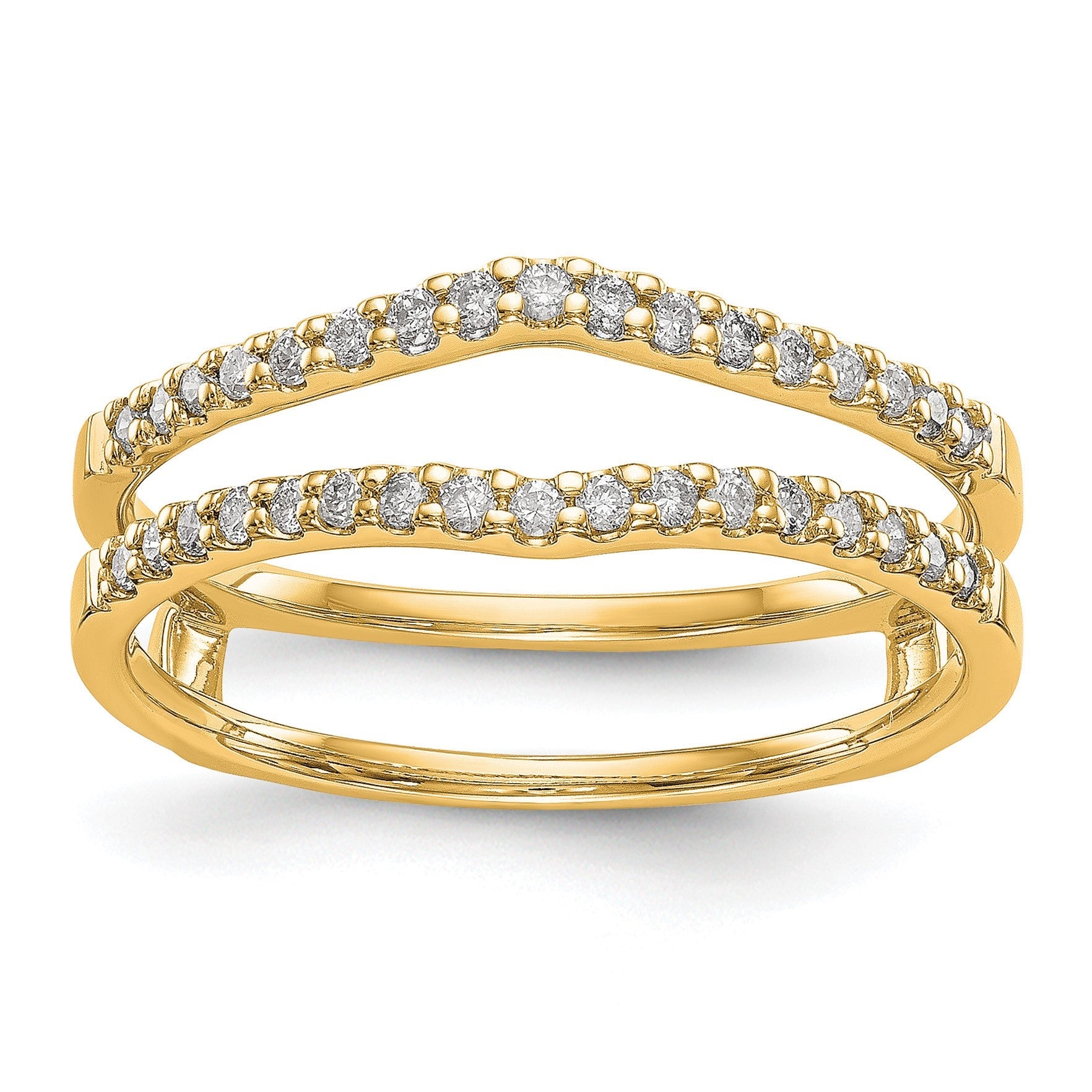 14K Gelbgold Ring-Guard mit 0,25 ct. im Labor gezüchteten Diamanten VS/SI+ G+