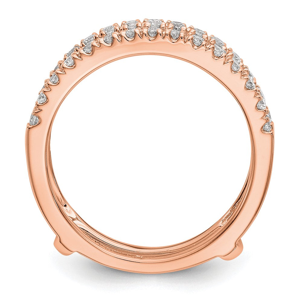 14K Roségold Ringschutz mit 0,5 ct. VS/SI+ G+ Laborgezüchteten Diamanten
