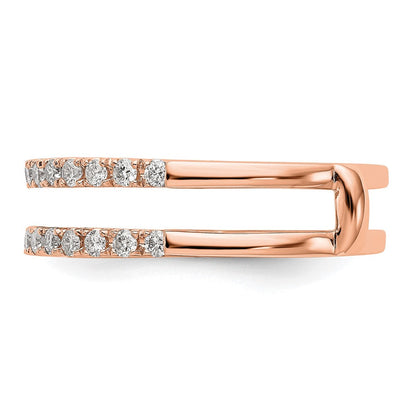 14K Roségold Ringschutz mit 0,5 ct. VS/SI+ G+ Laborgezüchteten Diamanten
