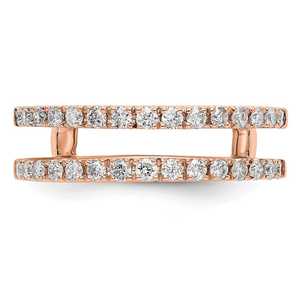 14K Roségold Ringschutz mit 0,5 ct. VS/SI+ G+ Laborgezüchteten Diamanten