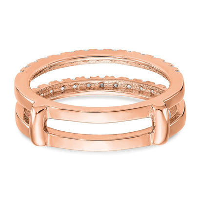 14K Roségold Ringschutz mit 0,5 ct. VS/SI+ G+ Laborgezüchteten Diamanten