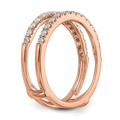 14K Roségold Ringschutz mit 0,5 ct. VS/SI+ G+ Laborgezüchteten Diamanten