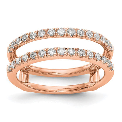 14K Roségold Ringschutz mit 0,5 ct. VS/SI+ G+ Laborgezüchteten Diamanten