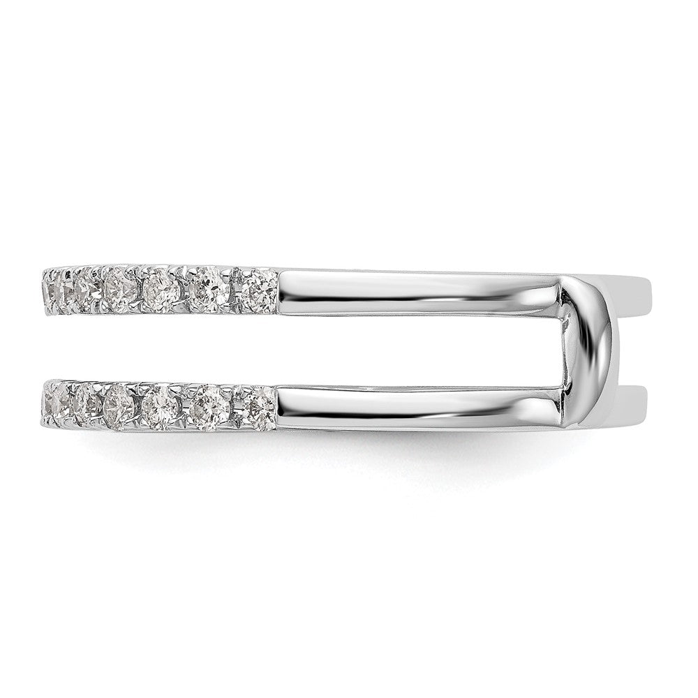 14K Weißgold Ring Guard mit 0,5 ct. Laborgezüchteten Diamanten VS/SI+ G+