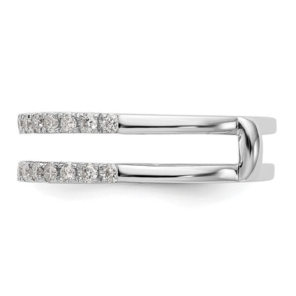 14K Weißgold Ring Guard mit 0,5 ct. Laborgezüchteten Diamanten VS/SI+ G+