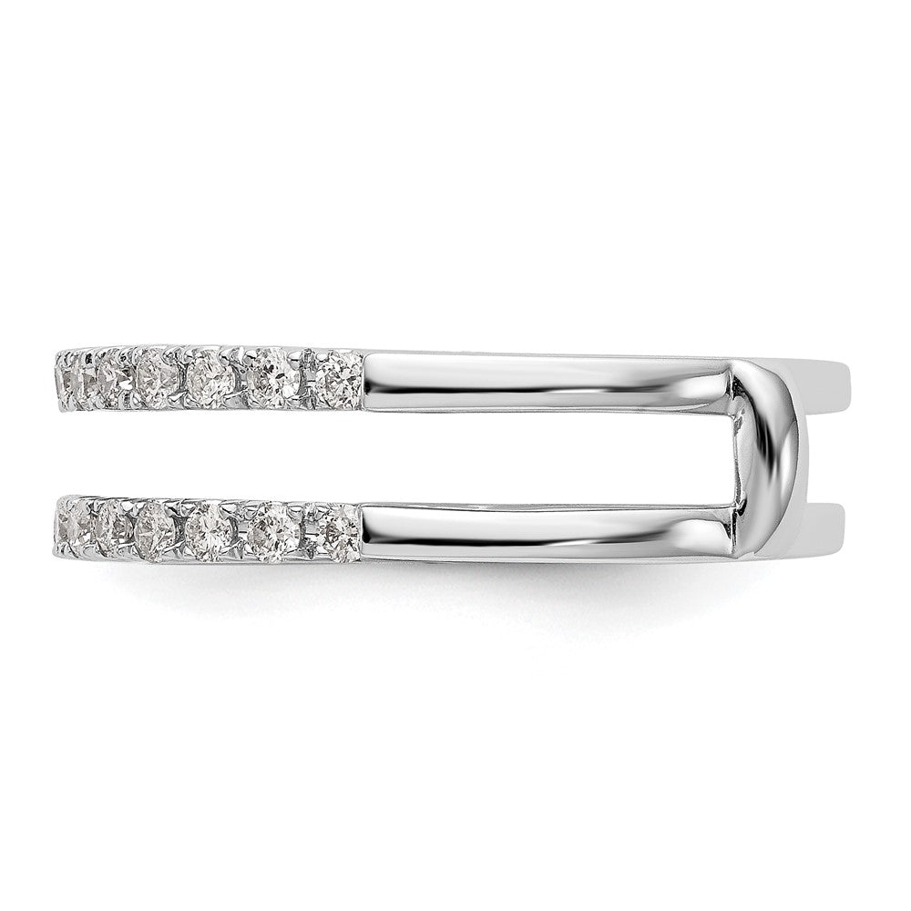 Ehering aus 18K Weißgold mit natürlichen Diamanten 0,51 ct Gesamtgewicht