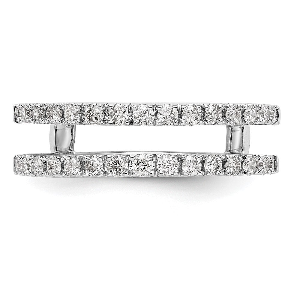 14K Weißgold Ring Guard mit 0,5 ct. Laborgezüchteten Diamanten VS/SI+ G+