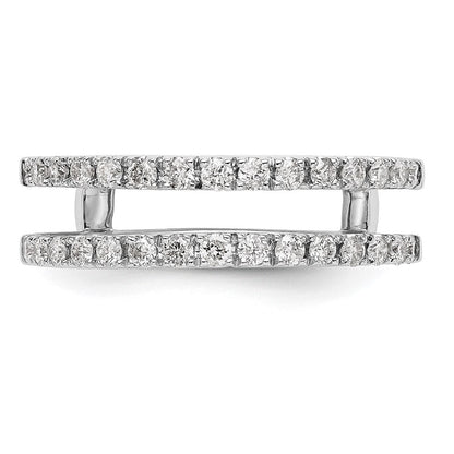 14K Weißgold Ring Guard mit 0,5 ct. Laborgezüchteten Diamanten VS/SI+ G+