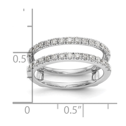 Ehering aus 18K Weißgold mit natürlichen Diamanten 0,51 ct Gesamtgewicht