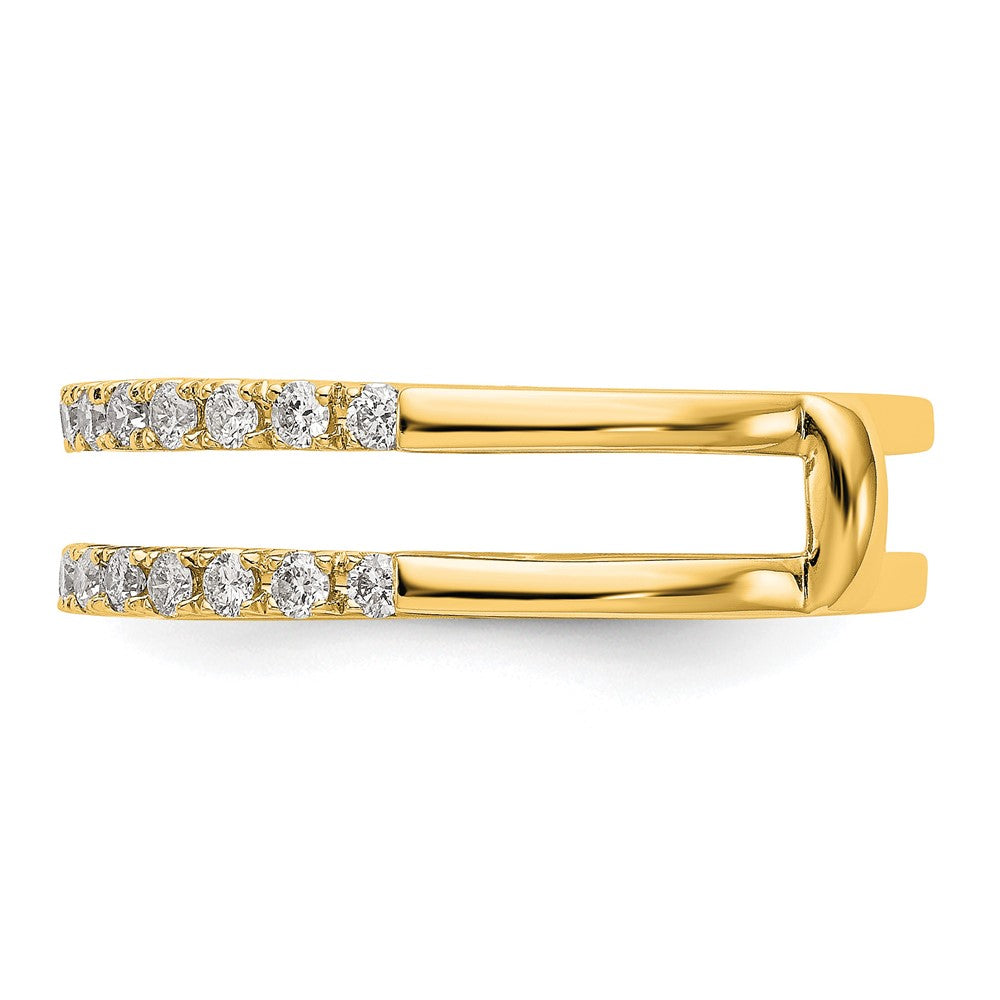 14K Gelbgold Ring Guard mit 0,5 ct. Laborgezüchteten Diamanten, VS/SI+ G+