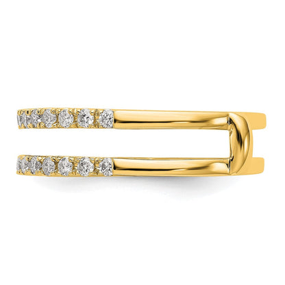 14K Gelbgold Ring Guard mit 0,5 ct. Laborgezüchteten Diamanten, VS/SI+ G+
