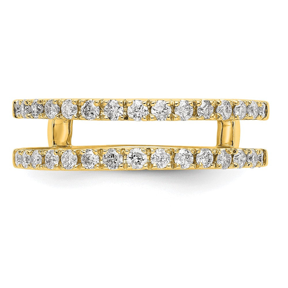 14K Gelbgold Ring Guard mit 0,5 ct. Laborgezüchteten Diamanten, VS/SI+ G+