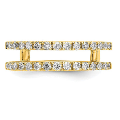14K Gelbgold Ring Guard mit 0,5 ct. Laborgezüchteten Diamanten, VS/SI+ G+