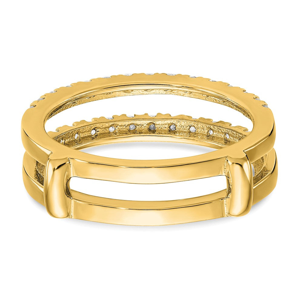 14K Gelbgold Ring Guard mit 0,5 ct. Laborgezüchteten Diamanten, VS/SI+ G+