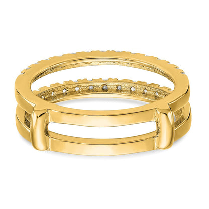 14K Gelbgold Ring Guard mit 0,5 ct. Laborgezüchteten Diamanten, VS/SI+ G+