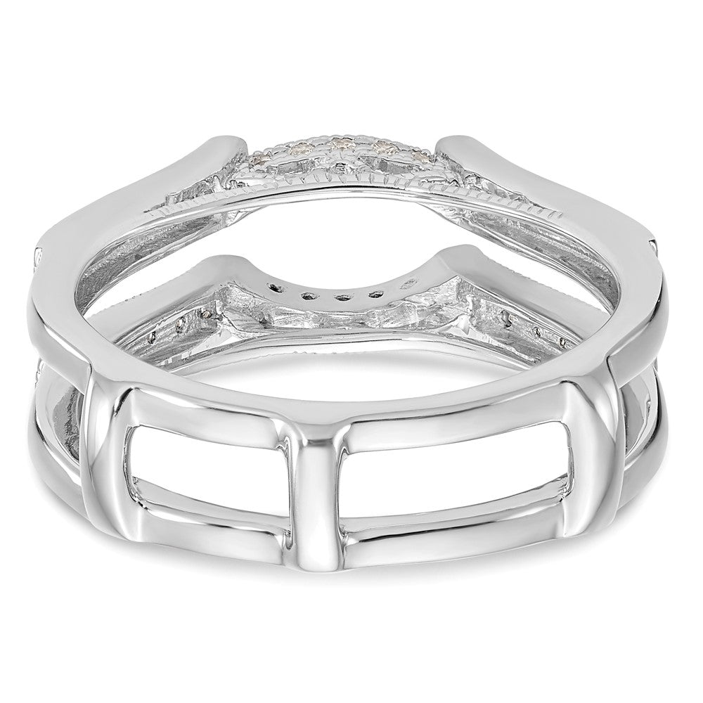 Ringschutz aus 14K Weißgold mit natürlichen Diamanten (0,32 ct Gesamtgewicht)
